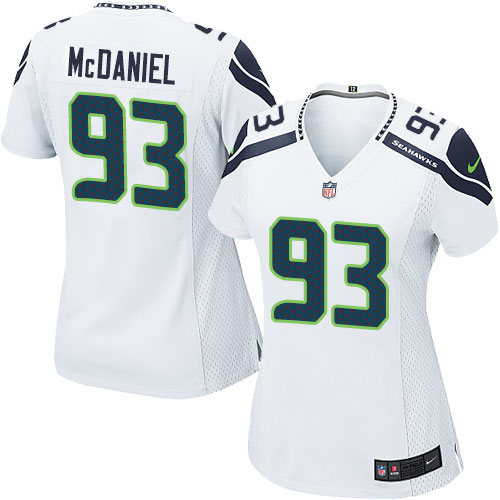 Women's Elite Tony McDaniel Nike Jersey White Road - #93 NFL Seattle Seahawks